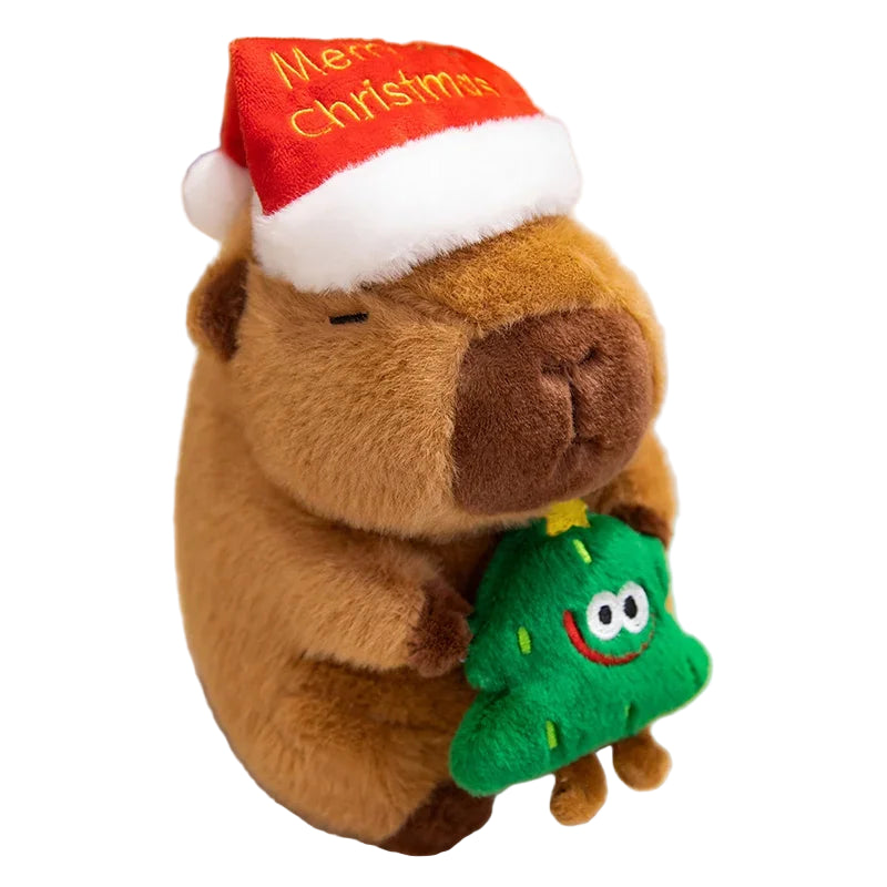 Happy Christmas Capybara Plush Toys Stuffed Cuddly Tree Boot Snowman Gingerbread Man Capybara Doll Lovely Festival Home Decor