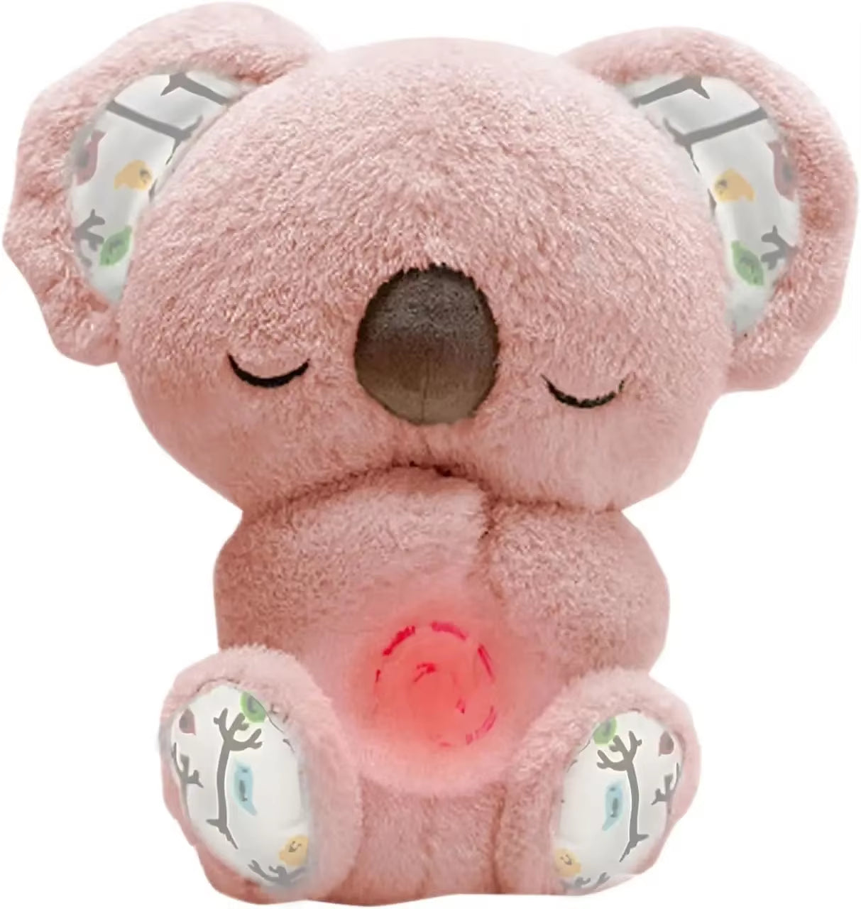 Cuddly Koala Plush Sleep Aid with Soft Glow Night Light Calming Music and Simulated Breathing Comforting Bedtime Comfort Toys