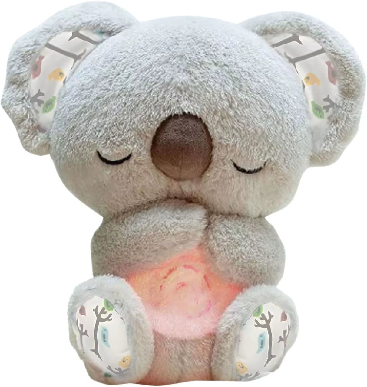 Cuddly Koala Plush Sleep Aid with Soft Glow Night Light Calming Music and Simulated Breathing Comforting Bedtime Comfort Toys
