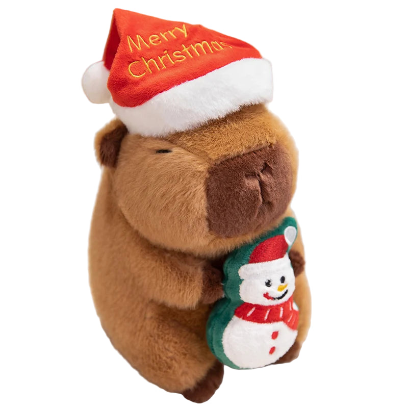 Happy Christmas Capybara Plush Toys Stuffed Cuddly Tree Boot Snowman Gingerbread Man Capybara Doll Lovely Festival Home Decor
