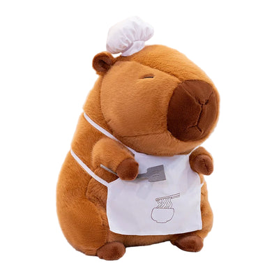25-60Cm Cute Cartoon Cosplay Chef Capybara Plush Doll Pillow Role-Play Cooking Bread Capybara Plush Toy Home Decor Gift for Kids